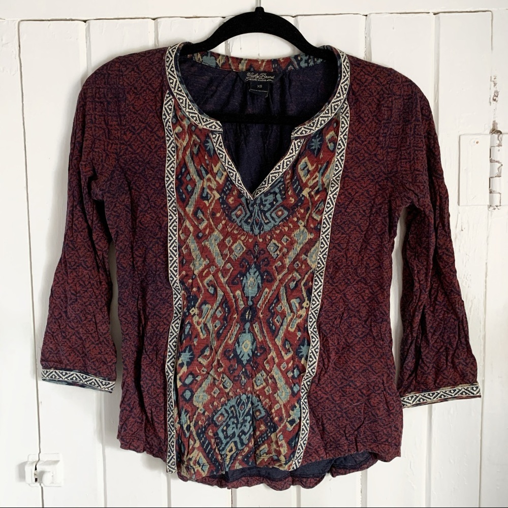 Lucky Brand Mixed Print Top